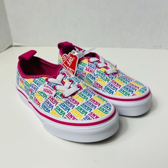 Vans Kids Authentic Elastic Rainbow Sneaker 10.5K - Picture 7 of 12